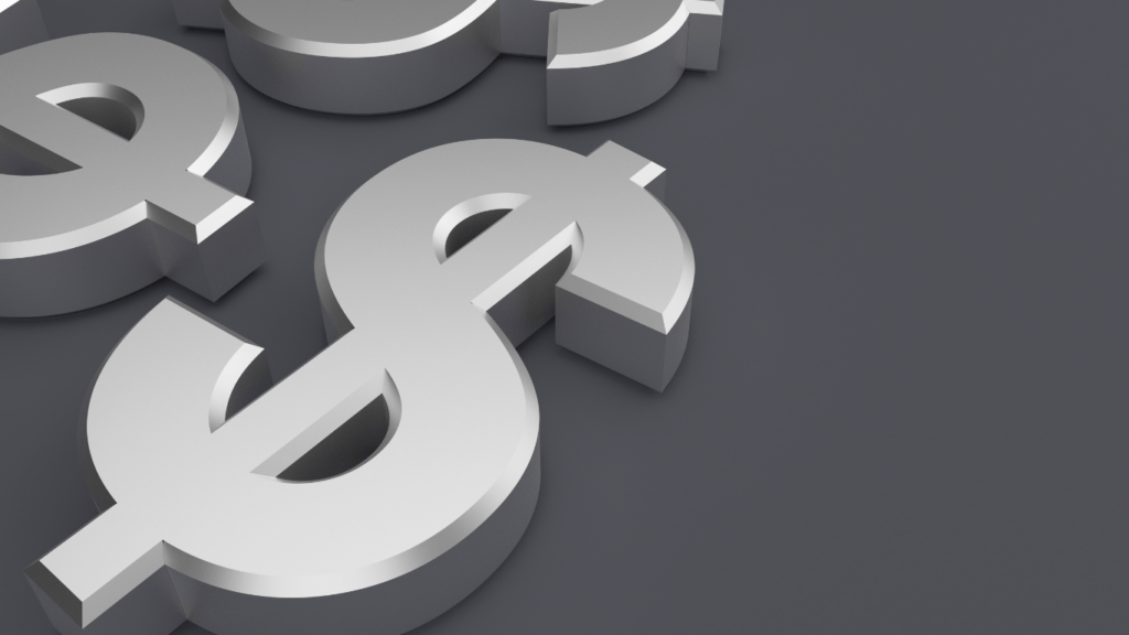 a dollar sign symbol indicating price