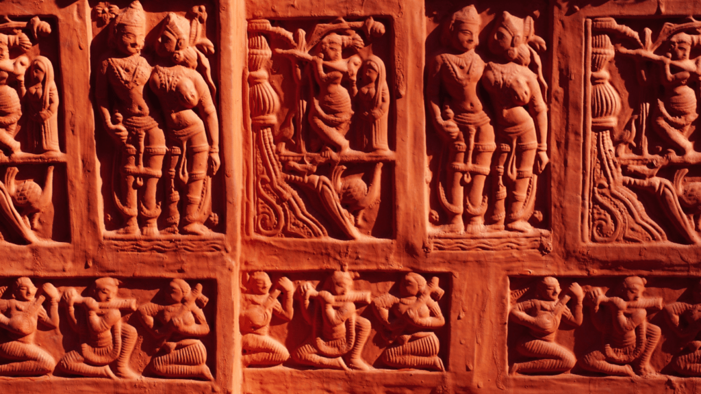 stone carvings in the wall