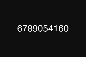6789054160